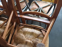 Lot 501 - boerenstoelen met rieten zitting. 4 stuks - afbeelding 1 van  5