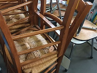 Lot 501 - boerenstoelen met rieten zitting. 4 stuks - afbeelding 2 van  5