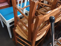 Lot 501 - boerenstoelen met rieten zitting. 4 stuks - afbeelding 4 van  5