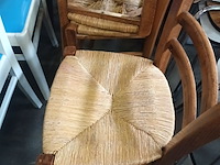 Lot 501 - boerenstoelen met rieten zitting. 4 stuks - afbeelding 5 van  5