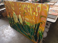 Lot 504 - schilderij bomen michel derouck - afbeelding 3 van  3