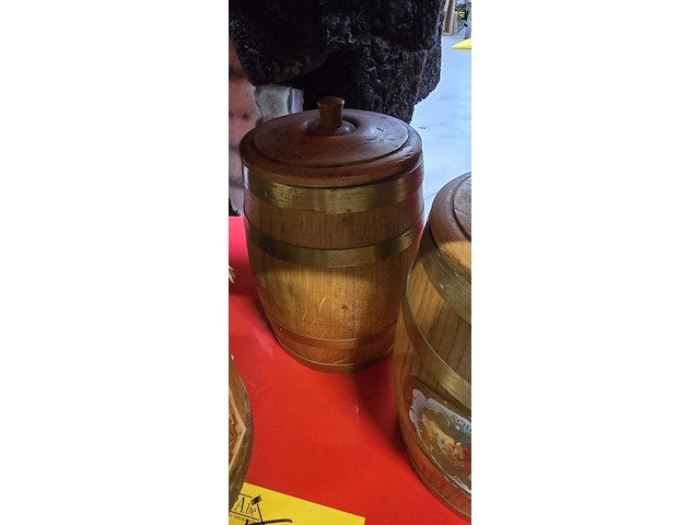 Lot 51 - houten tabakpotten 3 stuksen kartonnen doos - afbeelding 3 van  5