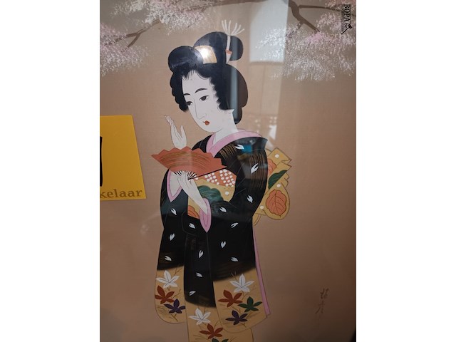 Lot 51 - kader chinese dame - afbeelding 3 van  3