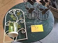 Lot 51 - retro wijnfleshouder en theelichthouder met muurbevestiging