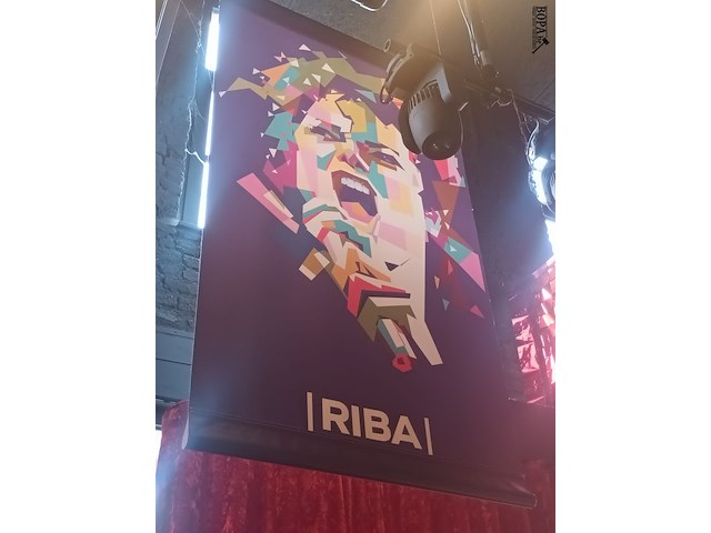 Lot 51 - zeil met afbeelding michael jackson - afbeelding 1 van  3