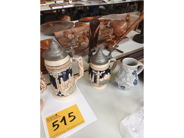 Lot 515 - bierpotten. 5 stuks - afbeelding 4 van  5