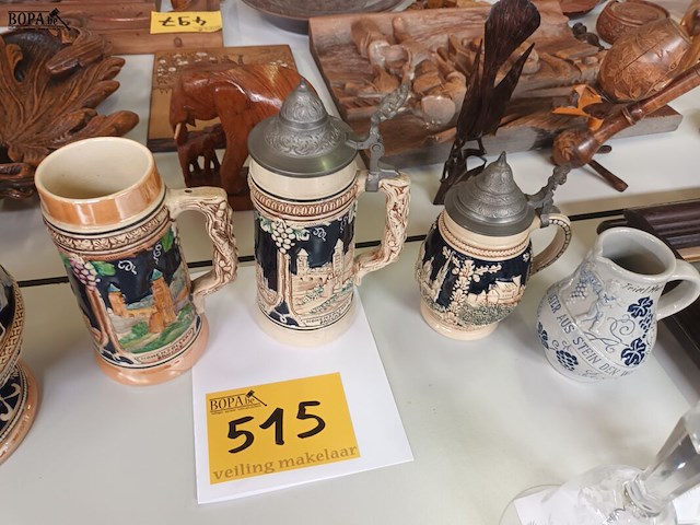 Lot 515 - bierpotten. 5 stuks - afbeelding 5 van  5
