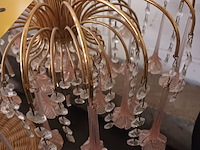 Lot 516 - luster met roze glazen bellen - afbeelding 4 van  4