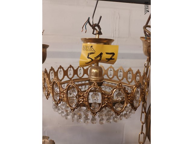 Lot 517 - luster koper en kristallen - afbeelding 1 van  3