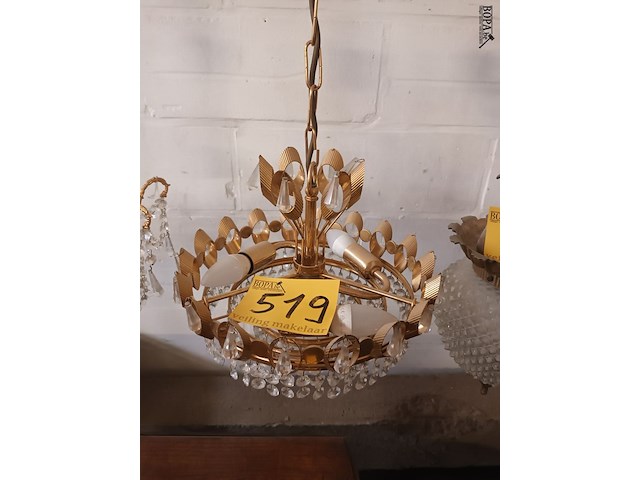 Lot 519 - luster koper en kristallen - afbeelding 1 van  3