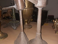 Lot 52 - antieke snotneus olielampen. 2 stuks - afbeelding 2 van  3