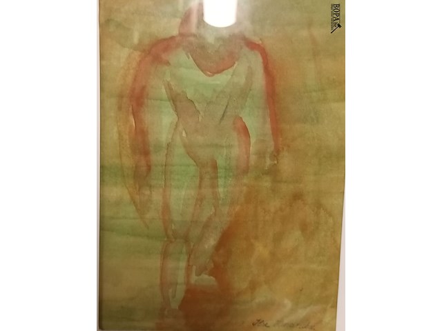 Lot 52 - aquarel in kader - afbeelding 2 van  4