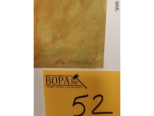 Lot 52 - aquarel in kader - afbeelding 3 van  4