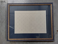 Lot 52 - geometrische kunst getekend, 4 stuks - afbeelding 4 van  8
