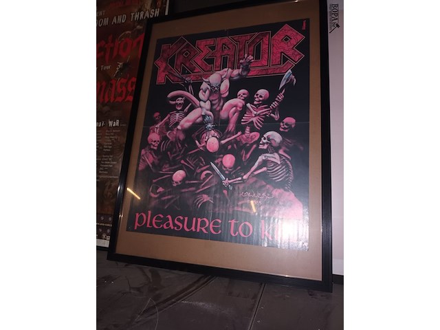 Lot 52 - kaders met metal posters. 3 stuks - afbeelding 3 van  4