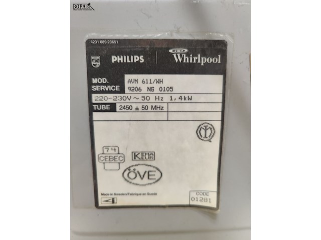 Lot 52 - philips microgolfoven - afbeelding 4 van  4