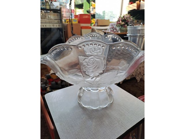 Lot 52 - vintage glazen servies oa. rosaline glas - afbeelding 2 van  6