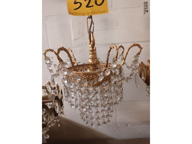 Lot 520 - luster koper en kristallen - afbeelding 2 van  3