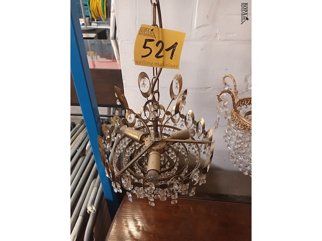 Lot 521 - luster koper en kristallen - afbeelding 1 van  3