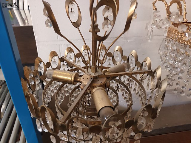 Lot 521 - luster koper en kristallen - afbeelding 2 van  3