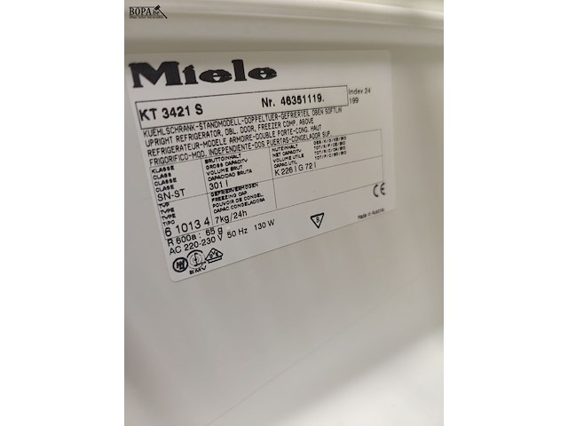 Lot 53 - miele frigo/diepvries - afbeelding 3 van  3
