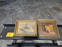 Lot 53 - replica 'dienstbode met kind in kelderkamer' 1660 pieter de - afbeelding 1 van  3