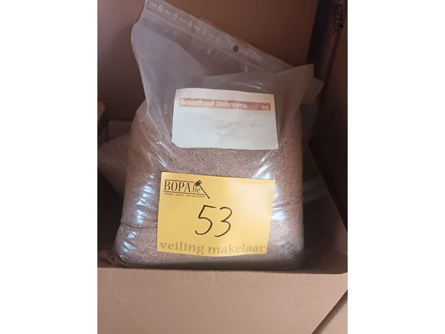Lot 53 - rookmot appel 1 kg. 15 stuks - afbeelding 3 van  3