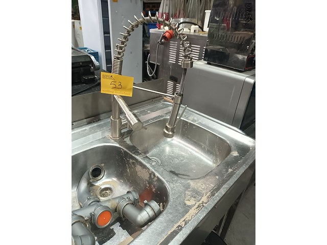 Lot 53 - rvs spoeltafel - afbeelding 2 van  5