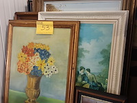 Lot 53 - schilderijen. 5 stuks - afbeelding 1 van  2