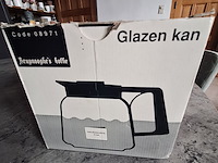 Lot 54 - glazen koffiekan. 2 stuks - afbeelding 2 van  2