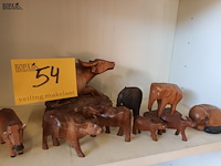Lot 54 - houten dieren deco. 9 stuks - afbeelding 1 van  5