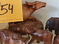 Lot 54 - houten dieren deco. 9 stuks - afbeelding 2 van  5