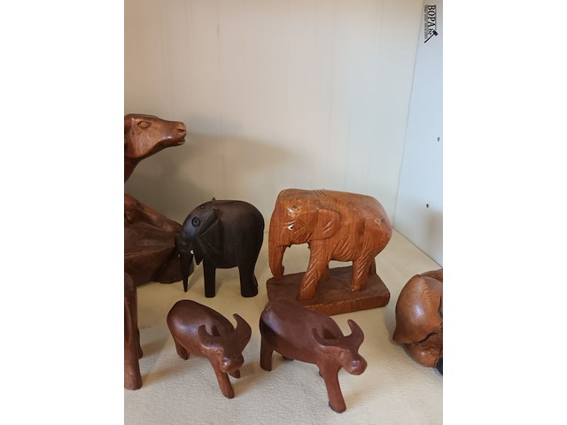 Lot 54 - houten dieren deco. 9 stuks - afbeelding 3 van  5