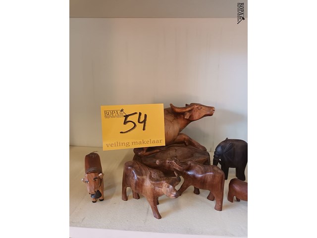 Lot 54 - houten dieren deco. 9 stuks - afbeelding 5 van  5