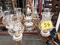 Lot 54 - luster in koper en porselein - afbeelding 1 van  6