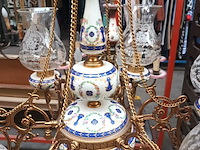 Lot 54 - luster in koper en porselein - afbeelding 2 van  6