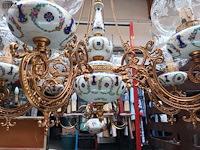 Lot 54 - luster in koper en porselein - afbeelding 3 van  6