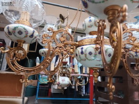 Lot 54 - luster in koper en porselein - afbeelding 4 van  6