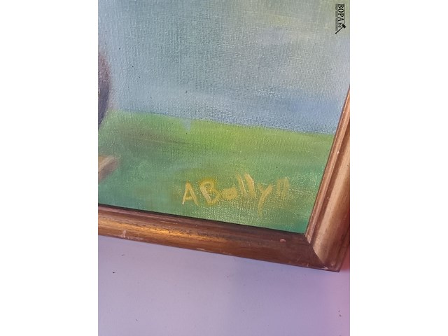 Lot 54 - schilderij bloemen - afbeelding 2 van  4