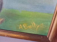 Lot 54 - schilderij bloemen - afbeelding 2 van  4