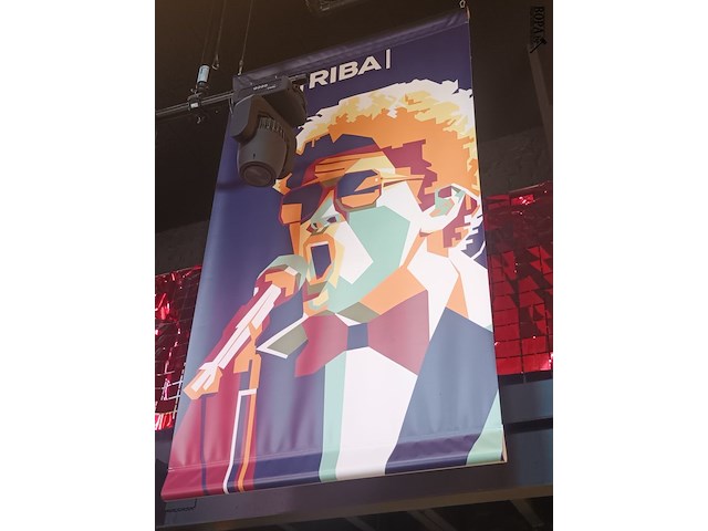 Lot 54 - zeil met afbeelding bruno mars - afbeelding 1 van  3