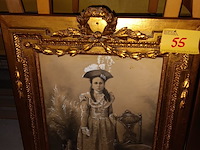 Lot 55 - kaders met oude foto’s. 2 stuks - afbeelding 2 van  3