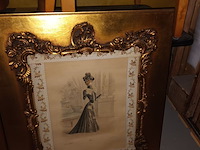 Lot 55 - kaders met oude foto’s. 2 stuks - afbeelding 3 van  3