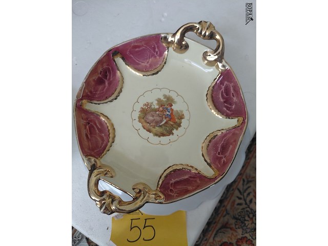 Lot 55 - lot porseleinen bordjes en objecten - afbeelding 2 van  11