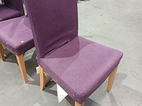 Lot 55 - paarse eetkamerstoelen. 4 stuks - afbeelding 1 van  3
