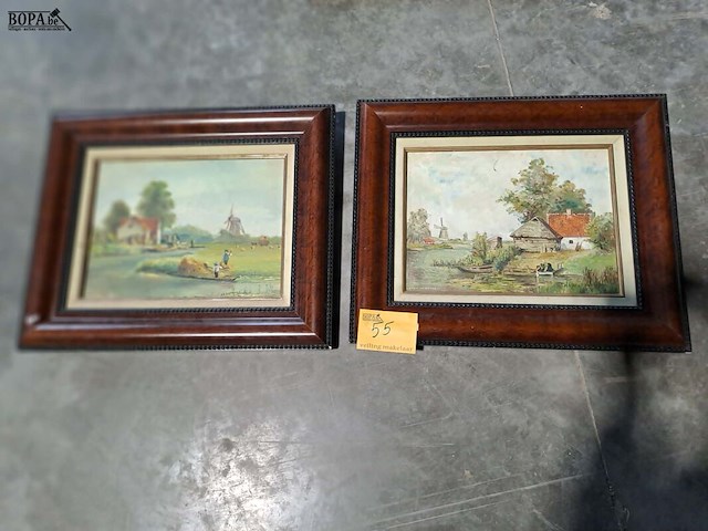 Lot 55 - schilderij olieverf in prachtig kader - r. vanlandeghem - afbeelding 1 van  5
