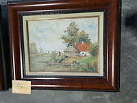 Lot 55 - schilderij olieverf in prachtig kader - r. vanlandeghem - afbeelding 2 van  5