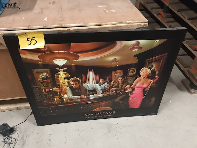 Lot 55 - verlichte wandkader filmsterren - afbeelding 1 van  3