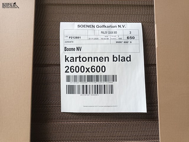 Lot 550 - lot kartonnen bladen - afbeelding 2 van  2