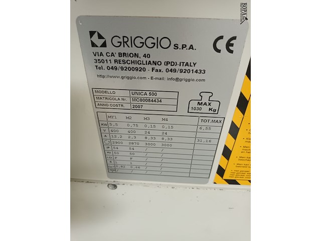 Lot 556 - paneelzaagmachine griggio - afbeelding 4 van  5